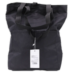 Vertikale Schultertasche aus Oxford-Stoff, leicht &amp; robust (Schwarz)