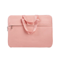 Tragbare Laptop-Tasche aus PVC mit Reißverschlussfach (Rosa)