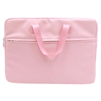 Tragbare Laptop-Tasche aus PVC mit Reißverschlussfach (Rosa)