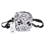 Crossbody Bag mit Graffiti-Design, kompakt (Schwarz/Weiß)