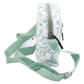 Crossbody Tasche aus Nylonstoff mit grün-weißem Design-Print (Grün/Weiß)