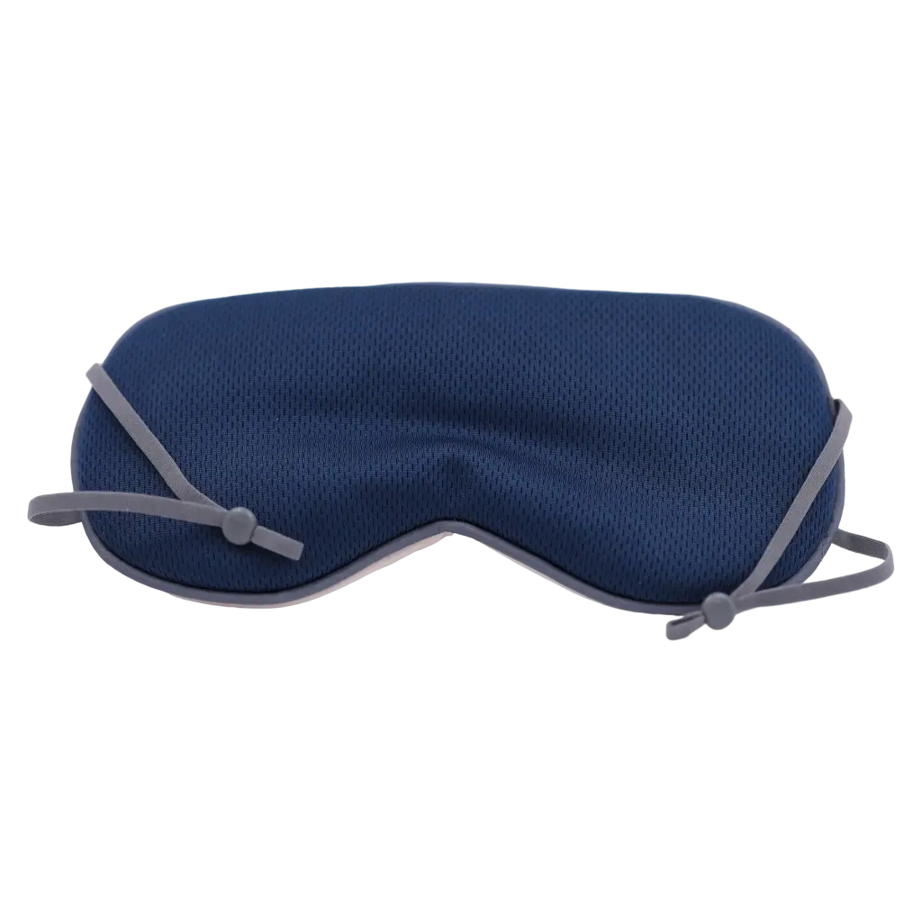 Ultraweiche Schlafmaske aus Polyester, verstellbar (Nude Pink/Dunkelblau)