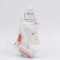 3er-Pack Sneakersocken Damen aus Baumwollmischung mit Blumen-Design (Weiß/Rosa/Orange)