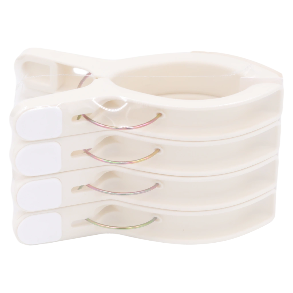 4er-Pack Wäscheclips aus Polypropylen für Handtücher und Decken (Beige)