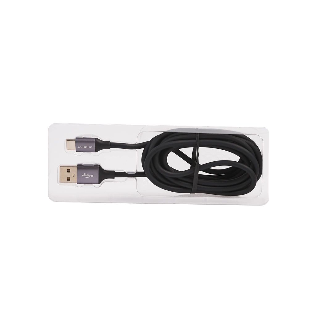 USB Type-C Kabel aus Flüssigsilikon, 2 m (Schwarz)