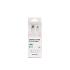 USB Type-C Ladekabel aus Flüssigsilikon, 2 m (Weiß)