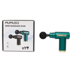 Mini Massagepistole mit 4 Aufsätzen, 1800 mAh Akku (Grün)