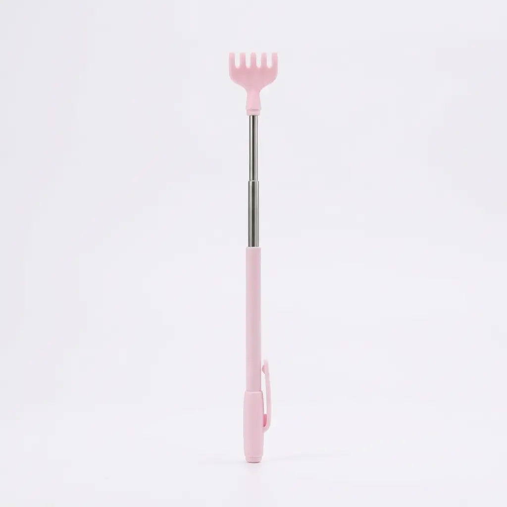 Teleskop-Rückenkratzer ausziehbar für Erwachsene (Rosa/Grün)
