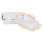Glas-Frischhaltedose rechteckig, 400 ml (Gelb)