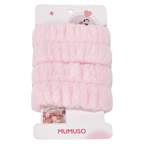 2er-Pack Schweißarmbänder aus Gummi-Polyester (Rosa)
