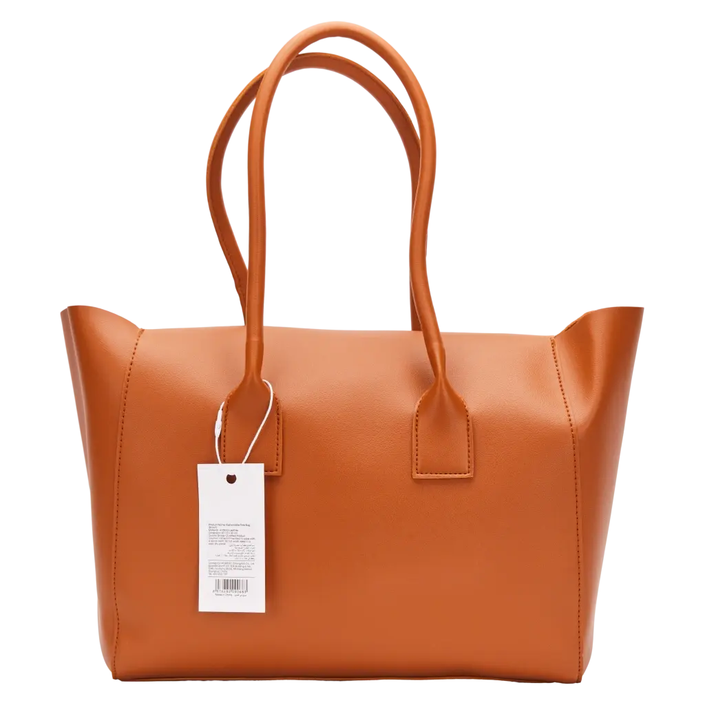 Schultertasche aus Kunstleder mit modernem Design (Braun)