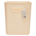 Großer Aufbewahrungskorb aus Kunststoff mit vertikalem Streifen-Design (Creme)