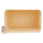 Großer Aufbewahrungskorb aus Kunststoff mit vertikalem Streifen-Design (Creme)