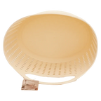 Tragbarer Aufbewahrungskorb aus Kunststoff, rund (Beige)