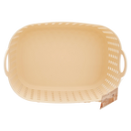 Kunststoff-Aufbewahrungskorb mit Griffen, klein (Beige)