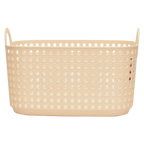 Mittlerer Aufbewahrungskorb aus PP-Kunststoff mit Griffen (Beige)