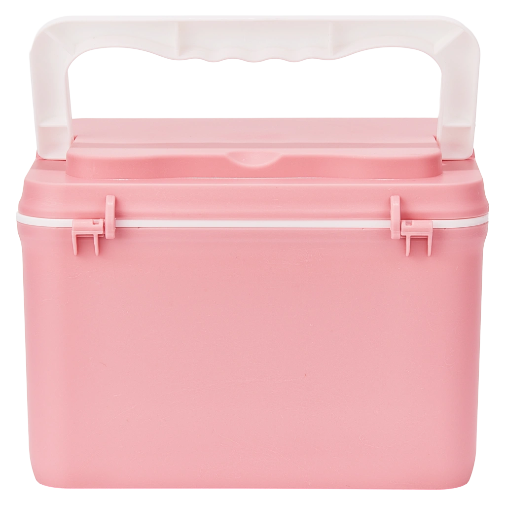 Doppelstöckige Medikamentenbox zur Aufbewahrung, zweilagig (Rosa)