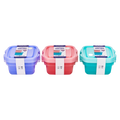 3-teiliges Frischhaltedosen-Set aus Polypropylen, mittel (Blau/Rot/Türkis)