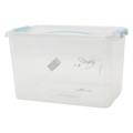 Große Aufbewahrungsbox aus Polypropylen mit Griffen, transparent (Hellblau)