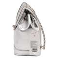 Fashion Rucksack aus PU mit Kettenriemen, kompakt (Silber)
