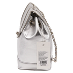 Fashion Rucksack aus PU mit Kettenriemen, kompakt (Silber)