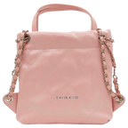 PU-Rucksack mit Kettenriemen und Stepp-Design (Rosa)