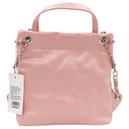 PU-Rucksack mit Kettenriemen und Stepp-Design (Rosa)