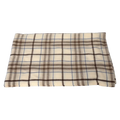 Kariertes Winterschal-Halstuch mit Fransen, klassisch (Beige/Braun)