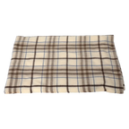 Kariertes Winterschal-Halstuch mit Fransen, klassisch (Beige/Braun)