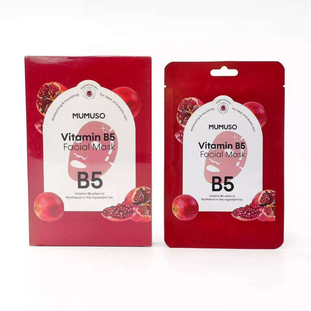 Vitamin B5 Gesichtsmaske 5er-Pack (Rot) – MUMUSO