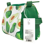 Kosmetiktasche aus Kunstleder mit Avocado-Design (Grün/Weiß)