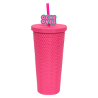 Tumbler aus Kunststoff mit Deckel und Trinkhalm, 700 ml (Rose Red)
