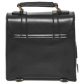 Rucksack aus PU-Leder, kompaktes Format (Schwarz)
