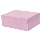 Doppellagige Schmuckbox aus Kunstleder mit Flanell-Innenfutter (Rosa)