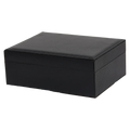 Zweilagige Schmuckbox aus PVC-Leder und Flanell zur Schmuckaufbewahrung (Schwarz)