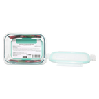 Glas-Frischhaltedose rechteckig, 1040 ml (Mint) mit Deckel