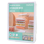 Kunststoff-Aufbewahrungsbox, 2800 ml (Transparent) für Lebensmittel und Haushaltsorganisation