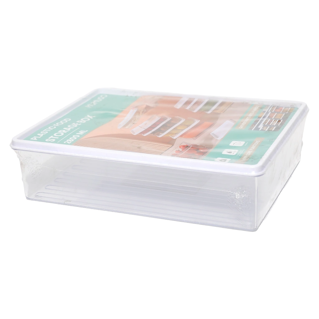 Kunststoff-Aufbewahrungsbox, 2800 ml (Transparent) für Lebensmittel und Haushaltsorganisation