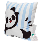 Abnehmbares Dekokissen mit Panda-Design (Blau)