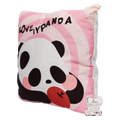 Dekokissen aus Polyester mit Panda-Design (Rosa)