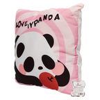 Dekokissen aus Polyester mit Panda-Design (Rosa)