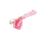 Schlüsselanhänger aus Acryl und Metalltechnik mit schwebendem Fuchs-Design (Rosa)