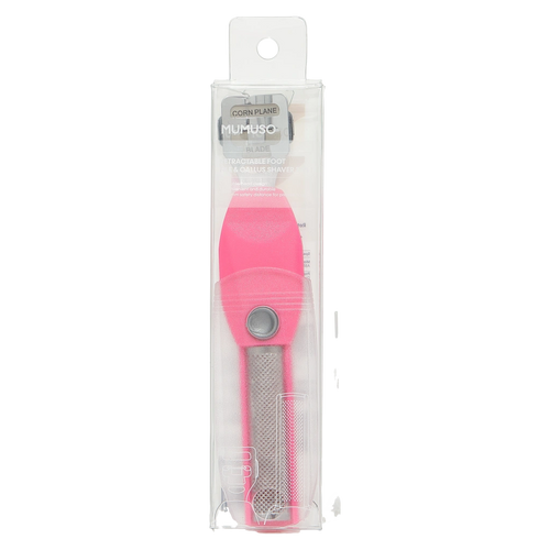 2-in-1 Hornhautfeile und Hornhauthobel aus Chrom, ABS und PP-Kunststoff (Pink)