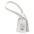 Trapez-Schultertasche aus Kunstleder, elegantes Design (Weiß)