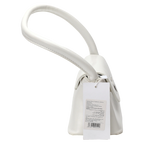 Trapez-Schultertasche aus Kunstleder, elegantes Design (Weiß)