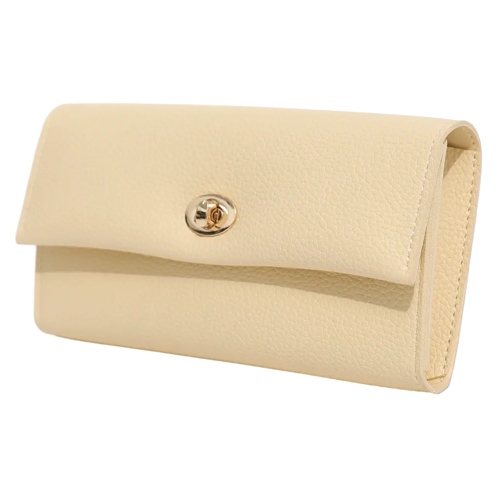 Umhängetasche Damen aus Kunstleder mit Kettenriemen (Beige)