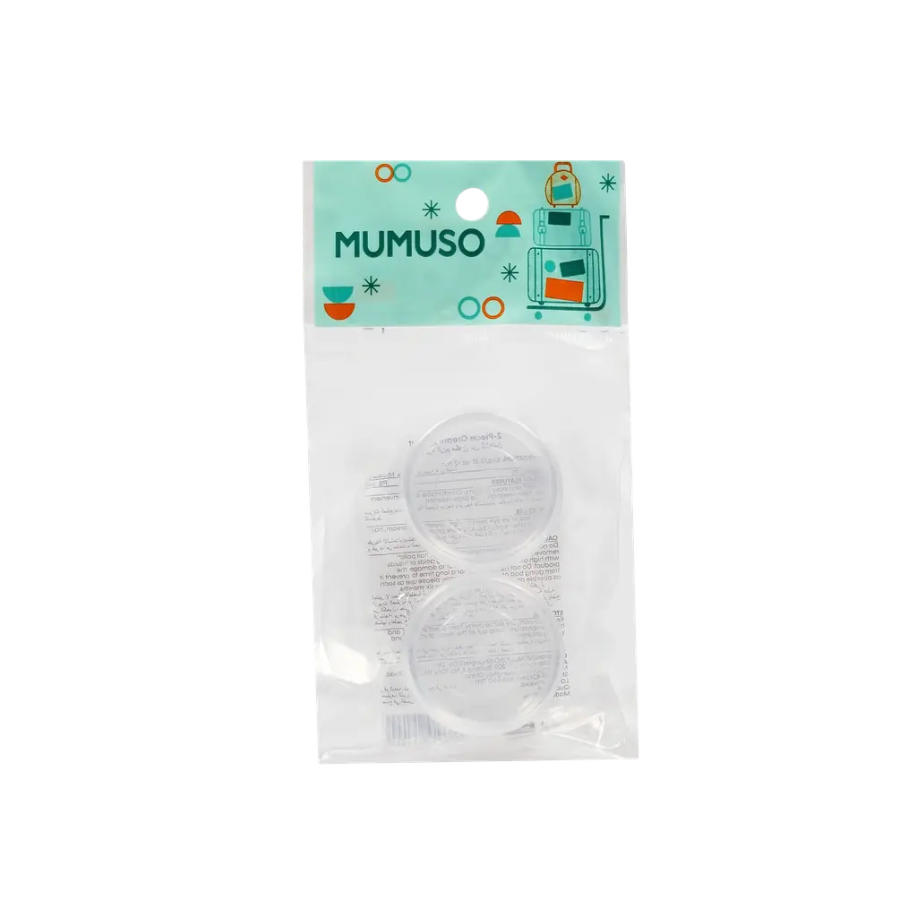 2-teiliges Cremedosen-Set für Kosmetik und Pflegeprodukte (Transparent)