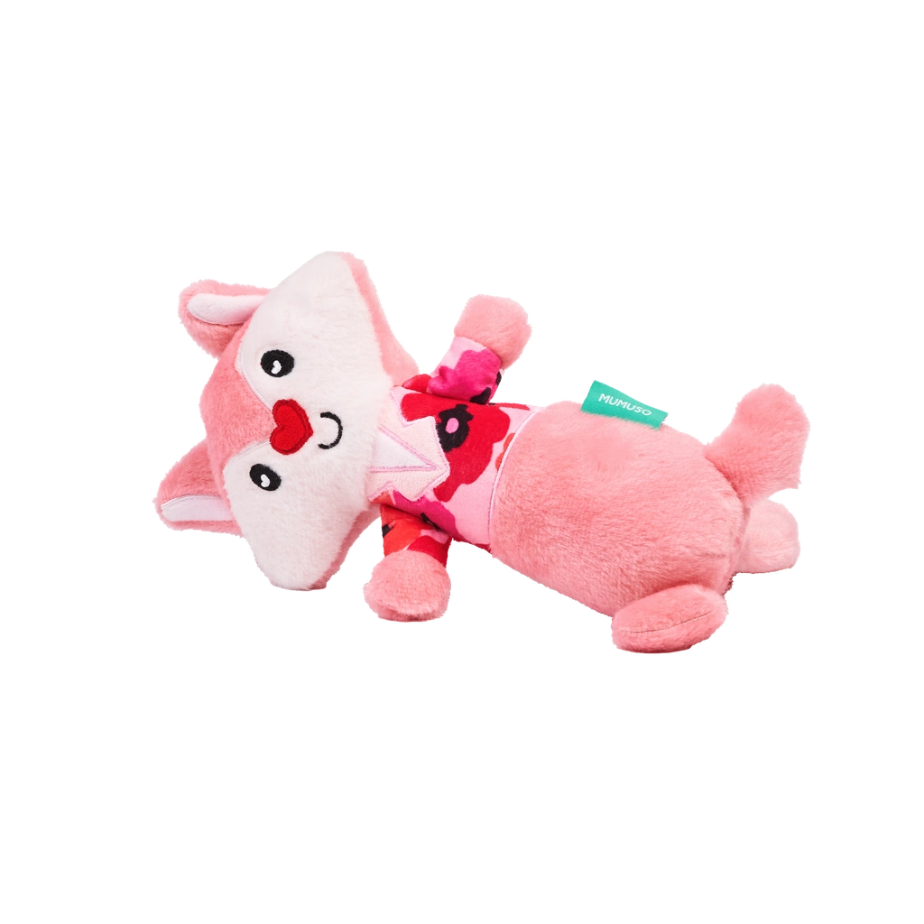 Plüschtier für Haustiere mit Fuchs-Design (Rosa)