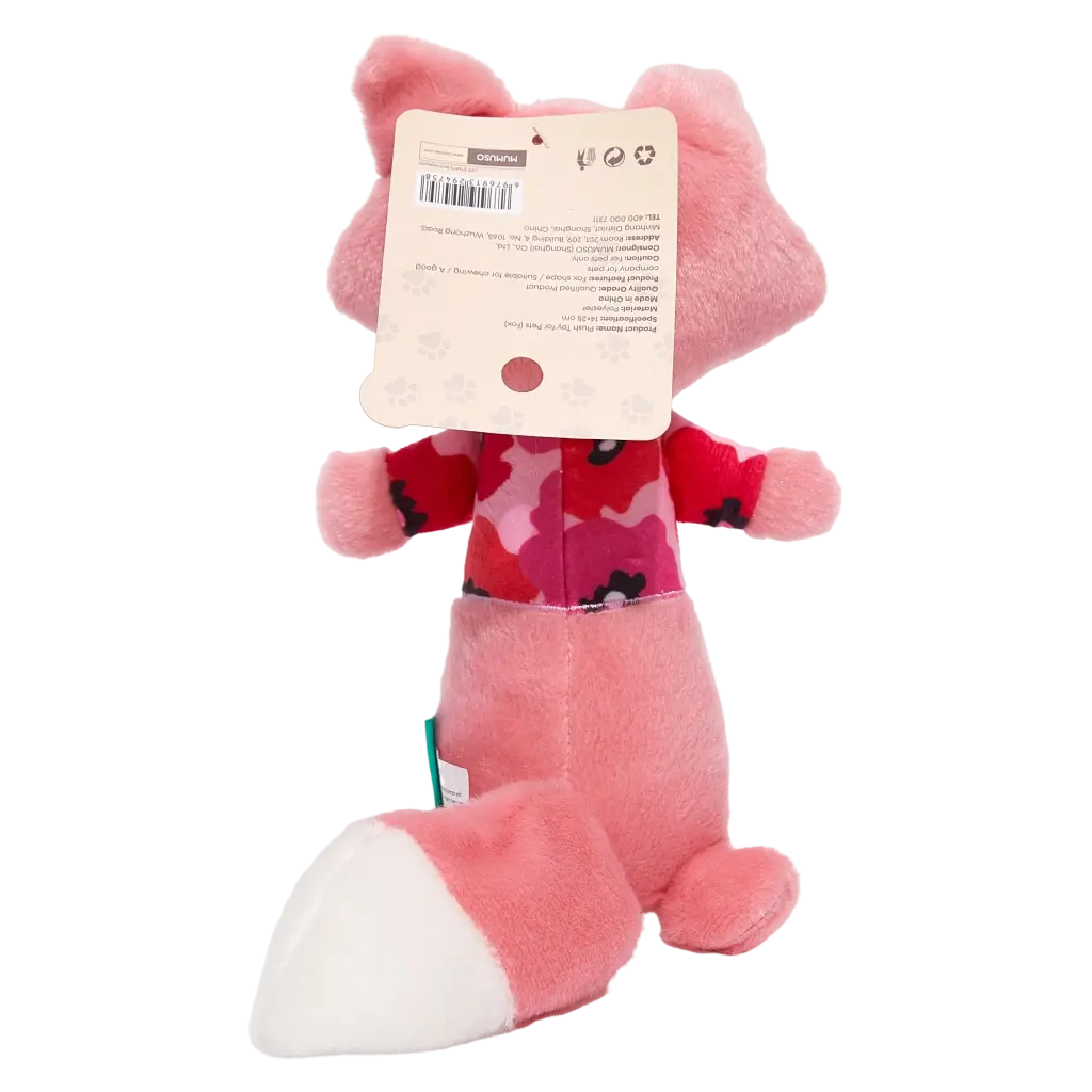 Plüschtier für Haustiere mit Fuchs-Design (Rosa)