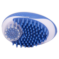 Bade- und Massagebürste aus ABS für Haustiere, ergonomisch (Blau)
